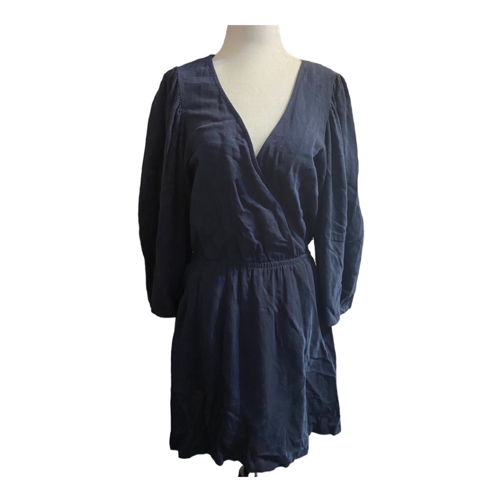 Gentle Fawn Cotton/Linen blend dress with pockets. Elastic waist. Sz S